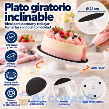 PLATO GIRATORIO INCLINADO 24cm (Ud)
