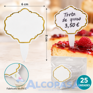 PORTA PRECIO CON PINCHO 6x8cm (BLISTER 25Uds)