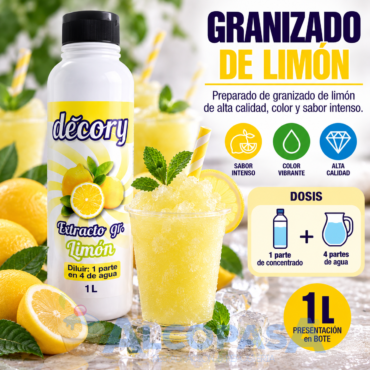 GRANIZADO DE LIMÓN DECORY 1+4 (BOTE 1L)