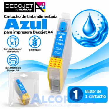 CARTUCHO A4 DECOJET 30437 AZUL (Ud)