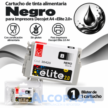 CARTUCHO DECOJET A4 ELITE 2.0 NEGRO (Ud)