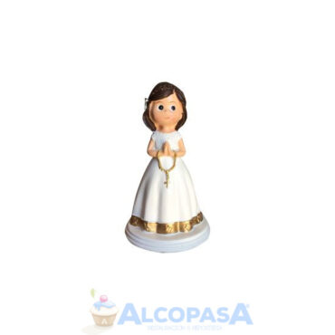 NIÑA COMUNIÓN MORENA 14cm CO0093 (Ud)