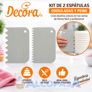 ESPÁTULAS DENTADAS DECORA (2Uds)