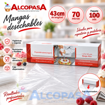 MANGAS DESECHABLES 43CM (CAJA 100 Uds)