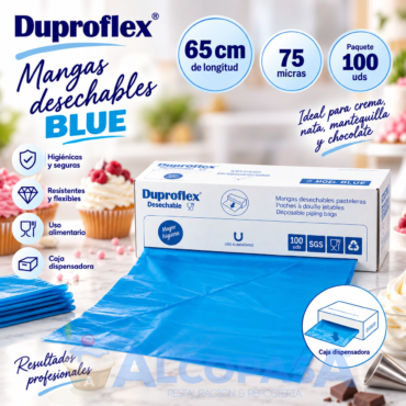 MANGAS DESECHABLES "BLUE" 65cm (PAQUETE 100Uds)