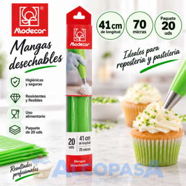MANGAS DESECHABLES MODECOR 41CM (20Uds)