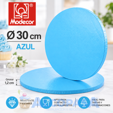 PLATO RECUBIERTO DE ALUMINIO "AZUL" Ø30cm (Ud)