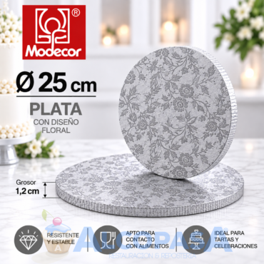PLATO RECUBIERTO DE ALUMINIO Ø25CM (Ud)