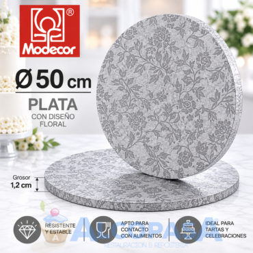 PLATO RECUBIERTO DE ALUMINIO Ø50CM (Ud)
