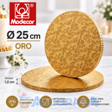 PLATO RECUBIERTO DE ALUMINIO "ORO" Ø25cm (Ud)