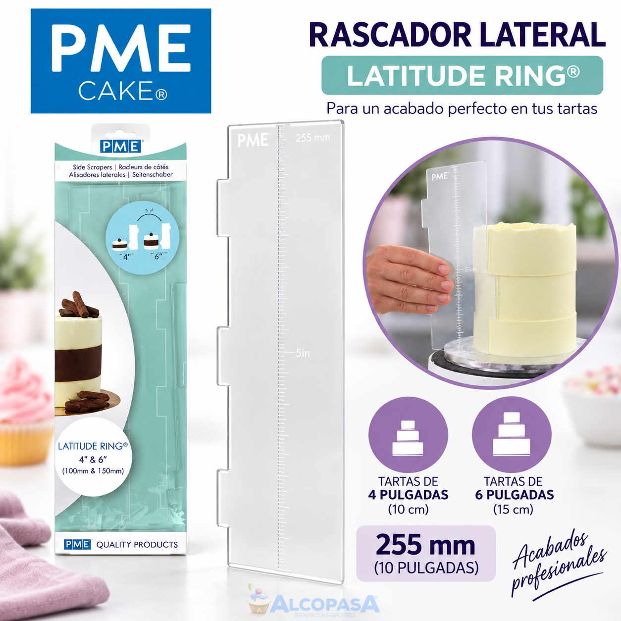 RASPADOR ACRILICO "LATITUDE RING (4-6")"25,5cm(Ud)