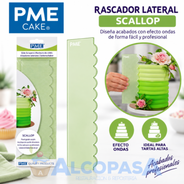 RASPADOR ACRILICO "SCALLOP" 25,5cm (Ud)