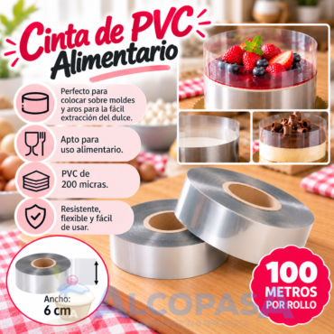 ACETATO DE PVC SEMIRÍGIDO 6CM (ROLLO 100m)