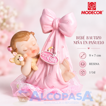 BEBE BAUTIZO NIÑA EN PAÑUELO (Ud)