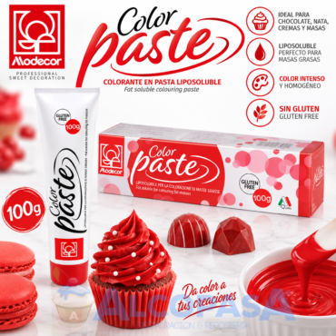 COLORANTE EN PASTA LIPOSOLOUBLE ROJO (BOTE 100g)