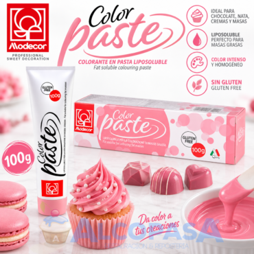 COLORANTE EN PASTA LIPOSOLOUBLE ROSA (BOTE 100g)