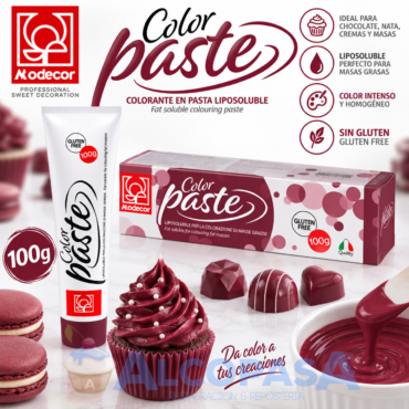COLORANTE EN PASTA LIPOSOLUBLE BURDEOS (BOTE 100g)