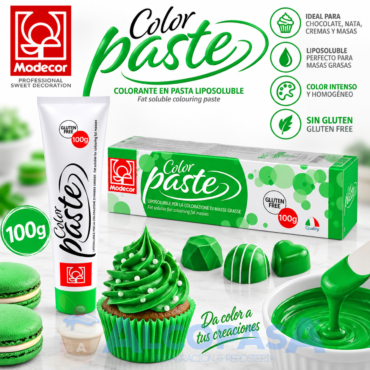 COLORANTE EN PASTA LIPOSOLUBLE VERDE (BOTE 100g)