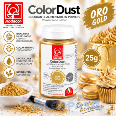 COLORANTE EN POLVO ORO PERLADO (BOTE 25g) 23615