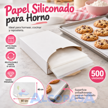 PAPEL SULFURIZADO PARA HORNO (CAJA 500Uds)