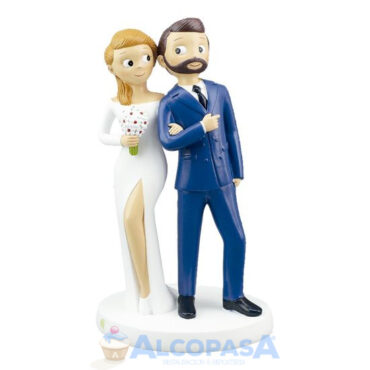 PAREJA DE NOVIOS DEL BRAZO RESINA 17cm (Ud)