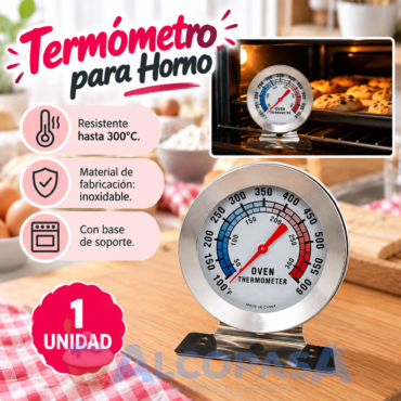 TERMÓMETRO HORNO CON BASE -50 / 300ºC (Ud)