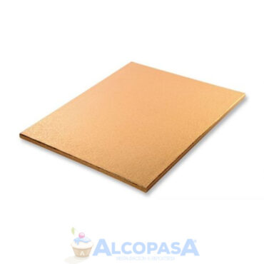 BASE RECTANGULAR RECUBIERTA ORO 30x40cm (Ud)