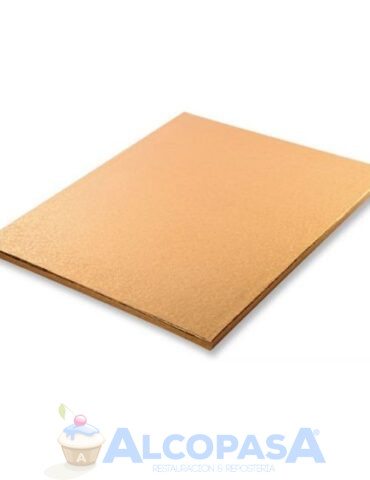 BASE RECTANGULAR RECUBIERTA ORO 30x40cm (Ud)