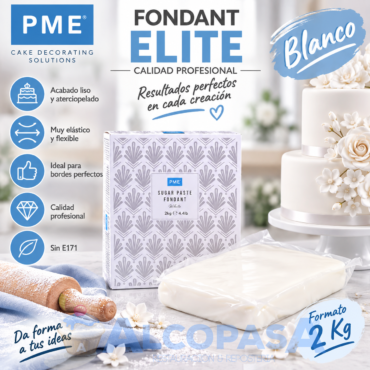 FONDANT BLANCO ELITE PME (BLOQUE 2Kg)