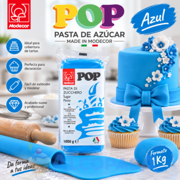 FONDANT AZUL POP (BLOQUE 1Kg)