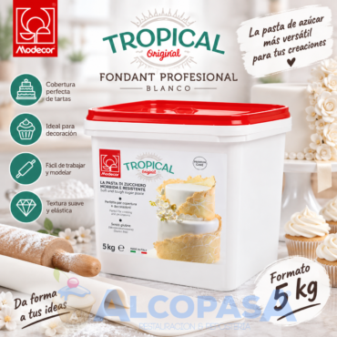 FONDANT BLANCO "TROPICAL" (CUBO 5Kg)