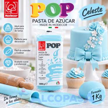 FONDANT AZUL CONFITE POP (PAQUETE 1Kg)