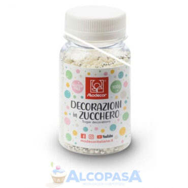 MIX PERLAS PLATA + BLANCA MODECOR (BOTE 100g)