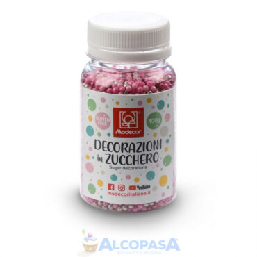 MIX PERLAS PLATA + ROSA MODECOR (BOTE 100g)
