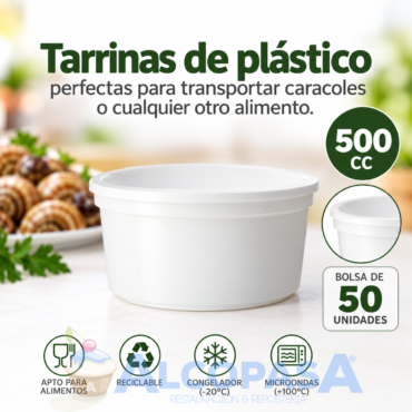 TARRINAS DE PLÁSTICO 500cc (BOLSA 50Uds)