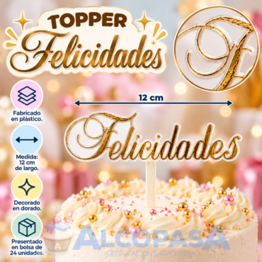 ROTULOS-CARTELES PLÁSTICO FELICIDADES (24Uds)