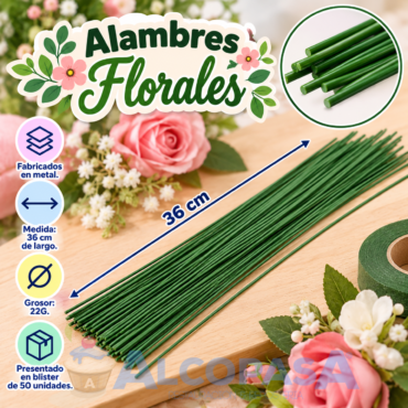 TALLOS VERDES 36cm - 22G (BLISTER 50Uds)