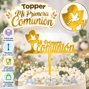 TOPPER "COMUNIÓN DORADO" (Ud)
