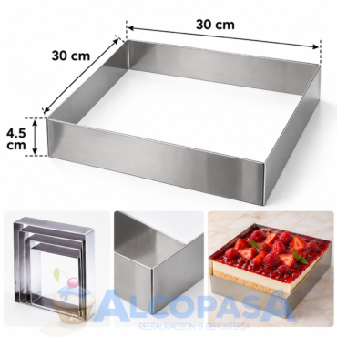 MOLDE ARO CUADRADO 30x30x4.5cm (Ud)