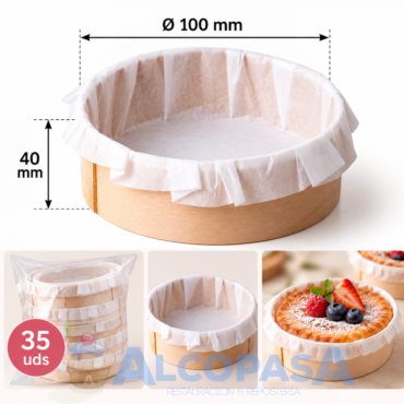 MOLDE ARO DE MADERA + PAPEL Ø10x4cm (BOLSA 35Uds)