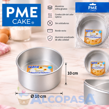 MOLDE PARA BIZCOCHO "PME" Ø10X10cm (Ud)