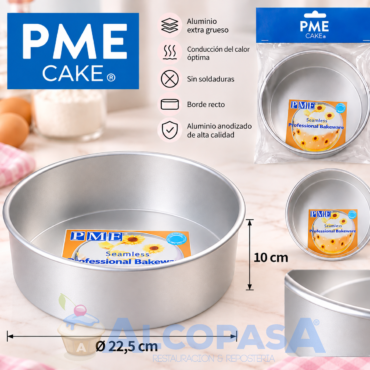 MOLDE PARA BIZCOCHO "PME" Ø22.5X10cm (Ud)