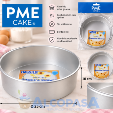 MOLDE PARA BIZCOCHO "PME" Ø35X10cm (Ud)