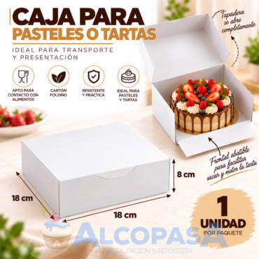 CAJAS CUADRADAS BLANCAS 18x18x8 (Ud)