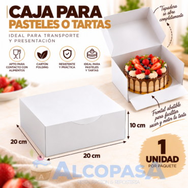 CAJAS CUADRADAS BLANCAS 20x20x10 (Ud)