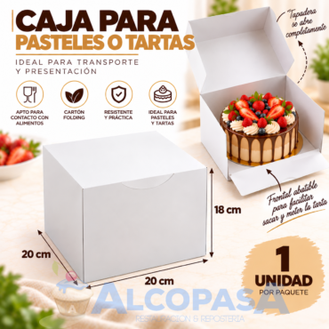 CAJAS CUADRADAS BLANCAS 20x20x18 (Ud)
