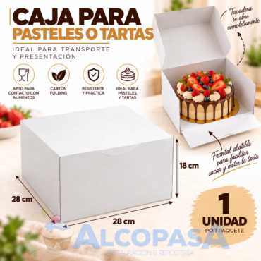 CAJAS CUADRADAS BLANCAS 28x28x18 (Ud)