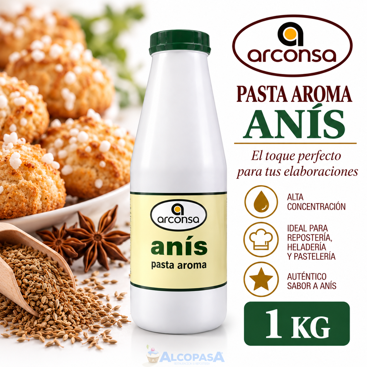 PASTA AROMA ANIS ARCONSA (BOTE 1Kg)