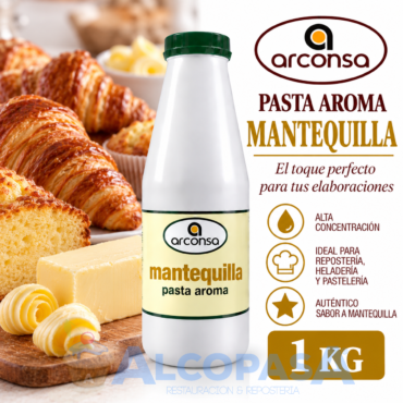 PASTA AROMA MANTEQUILLA SILVER ARCONSA (BOTE 1Kg)