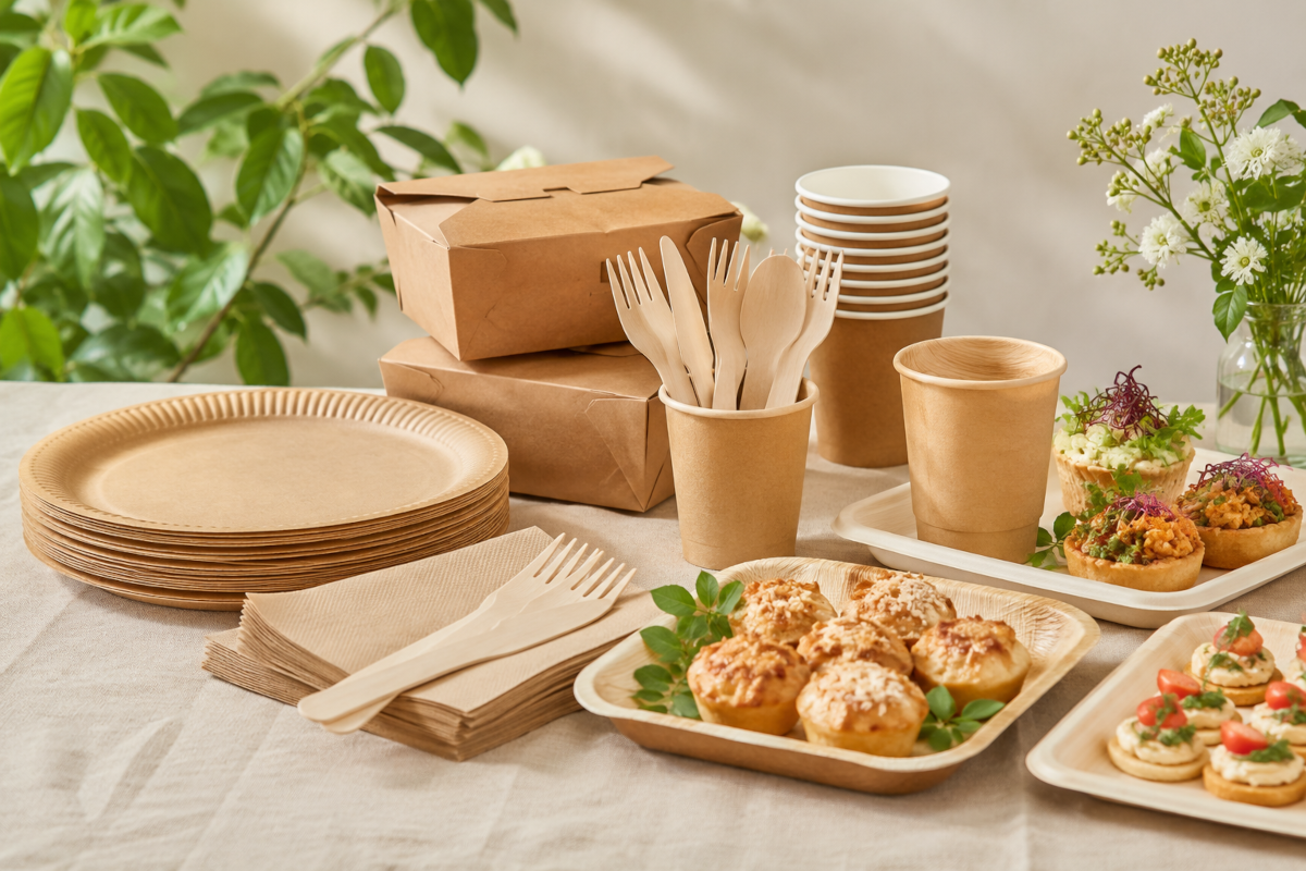 Menaje desechable eco-friendly para fiestas y catering - alcopasa.es